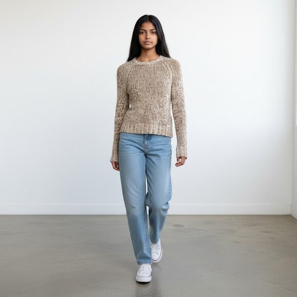 American Eagle Angora Rabbit Hair Wool Blend Form Fitting Open Weave Sweater XS - Picture 14 of 14